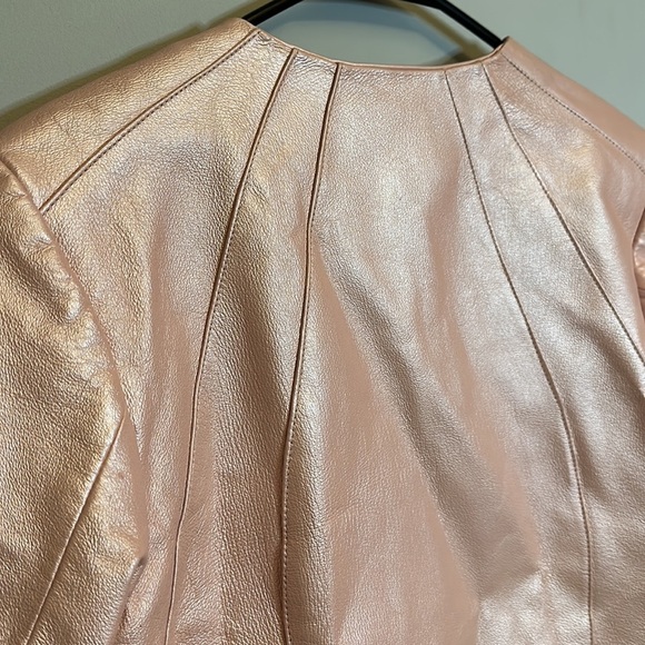 Dialogue Pink Authentic Leather Jacket Size Medium - Picture 9 of 16